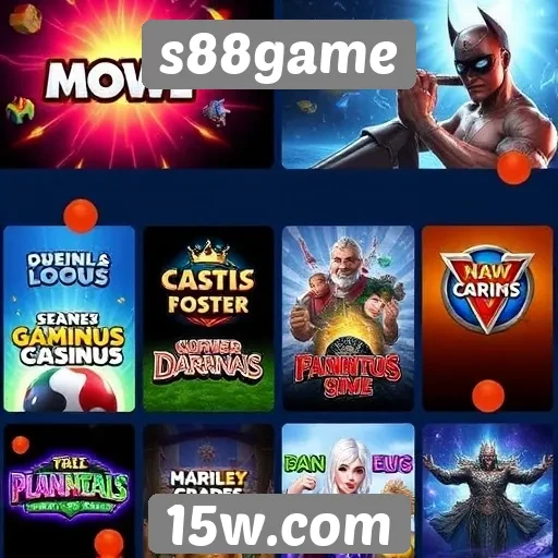 Diversidade de jogos disponíveis no s88game